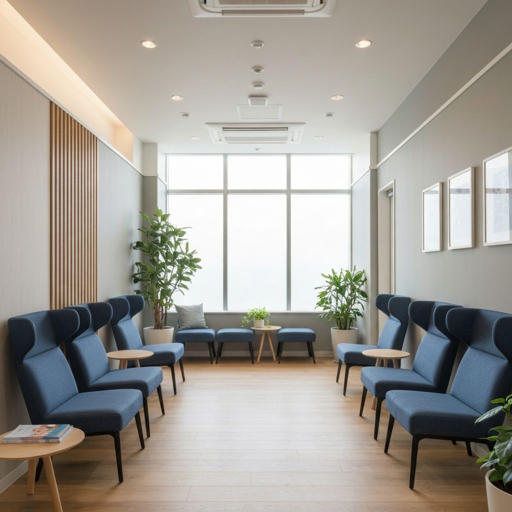 Clean medical facility waiting room in Naperville